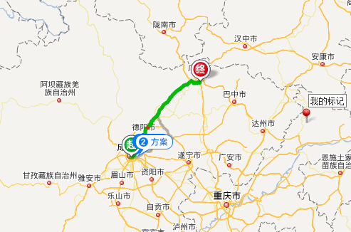朝巴中/重庆/南充/g75方向,靠右进入兰海高速公路图片